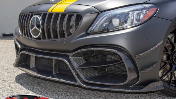 Gray Mercedes C63S AMG