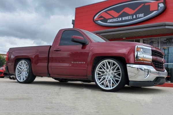 Maroon Chevrolet Silverado 1500