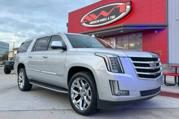 Silver Cadillac Escalade