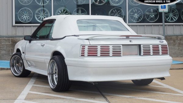 White 1990 Ford Mustang GT Convertible