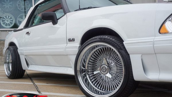 White 1990 Ford Mustang GT Convertible