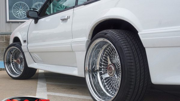 White 1990 Ford Mustang GT Convertible