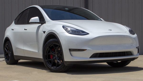 White Tesla Model Y